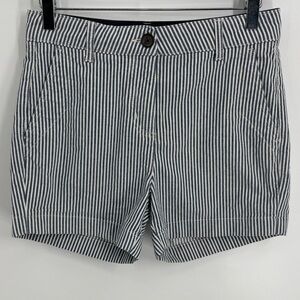 Boden Railroad Stripe 4" Casual Shorts in Navy & White - Size 6